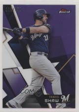 2018 Topps Finest Purple Refractor /250 Travis Shaw #41 0e3