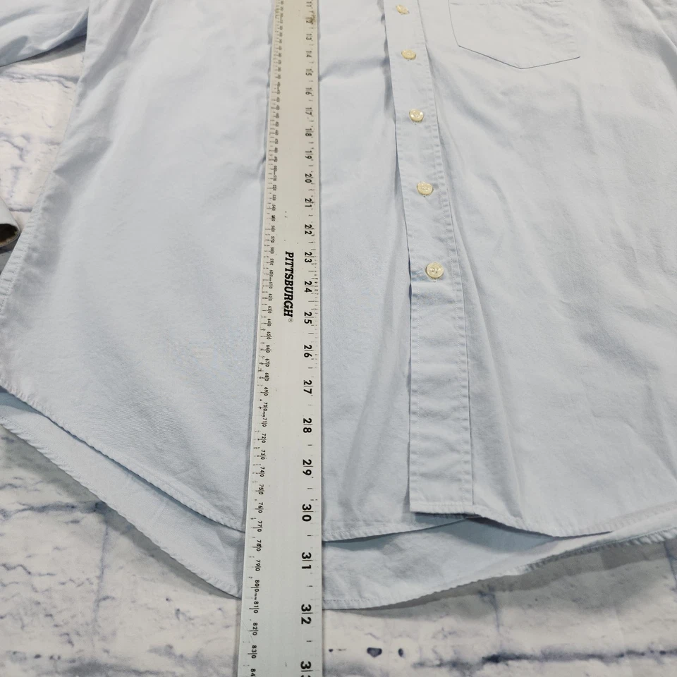 Burberry Brit Shirt MENS L Blue Button Up Plaid Flip Cuff Nova Check Collar - Image 2 of 4