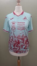 Joma Swansea City AFC 2020-21 Away Shirt Pale Pastel Green Turquoise UK Size 10