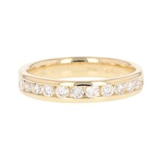 .48ctw Round Cut Diamond Channel-Set Wedding Band Ring 14k Yellow Gold Size 7.5