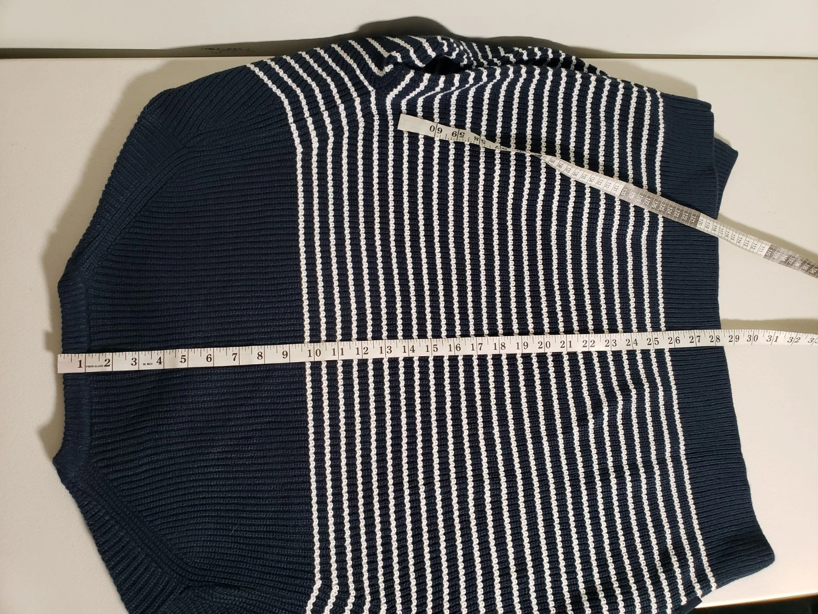 Felpa Michael Kors blu bianca a righe maglia pullover maglione taglia large
