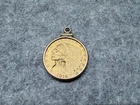 1914 $2.50 US Indian Head Quarter Eagle Gold Coin in 1/20 12 KGE Necklace Bezel