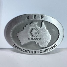 Vintage Belt Buckle Graco BEP Lubrication Equipment Mining