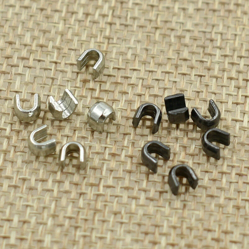 150PCS #5 U-shaped Zipper Stopper Close End Metal Repair Replacement Craft Acc  - Image 3 of 4