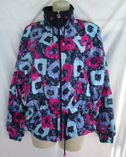Vtg 80s Fila Abstract Colorful Windbreaker Track Suit Jacket Made in Italy US 10