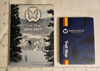 2016/17 MONARCH SKI AREA TRAIL MAP  & A 20/21 TM TOO.  MINT UNUSED