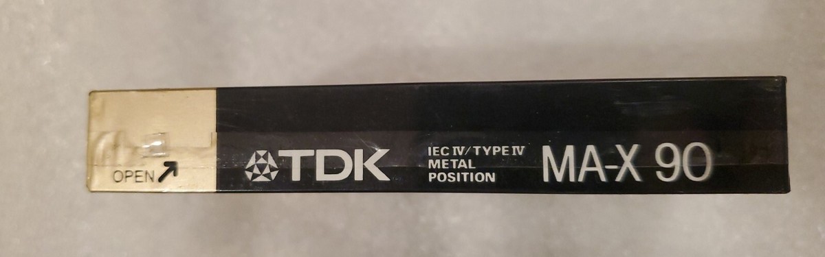 TDK カセットテープ MA-X 90 l Position TDK MA-X 90 TYPE IV Metal Position Audio Cassette. 1988. NEW