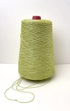Lime 100% Rayon Cone yarn Skinny Majesty Crochet Knitting Macnine Weaving 1.3 Lb