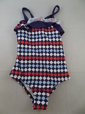 NWT Splendid Girls Mosaic 1pc swimsuit Size 6 Red White Blue navy