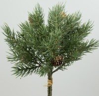 3 StüCk Tannenzweig 26Cm Grau-GrüN Cg KüNstliche Tanne Kunststoff Spritzguss