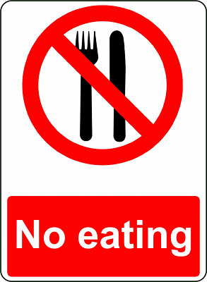 #ad #ad NO EATING OSHA DECAL SAFETY SIGN STICKER 3M USA MADE $398.16