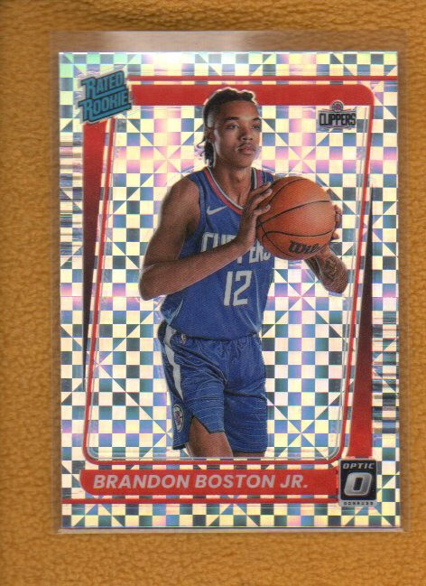 Brandon Boston Jr. 2021-22 Donruss Optic Rated Rookie Checkerboard Prizm RC #189