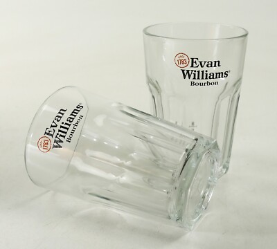2 x Evan Williams Whiskey Tumbler Glas 2+4cl Kontur Cocktail Whisky Gläser 9585