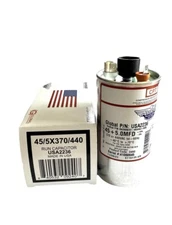 45 + 5 MFD AmRad Run Capacitor - Latest Model 370/440VAC - Genuine USA Made