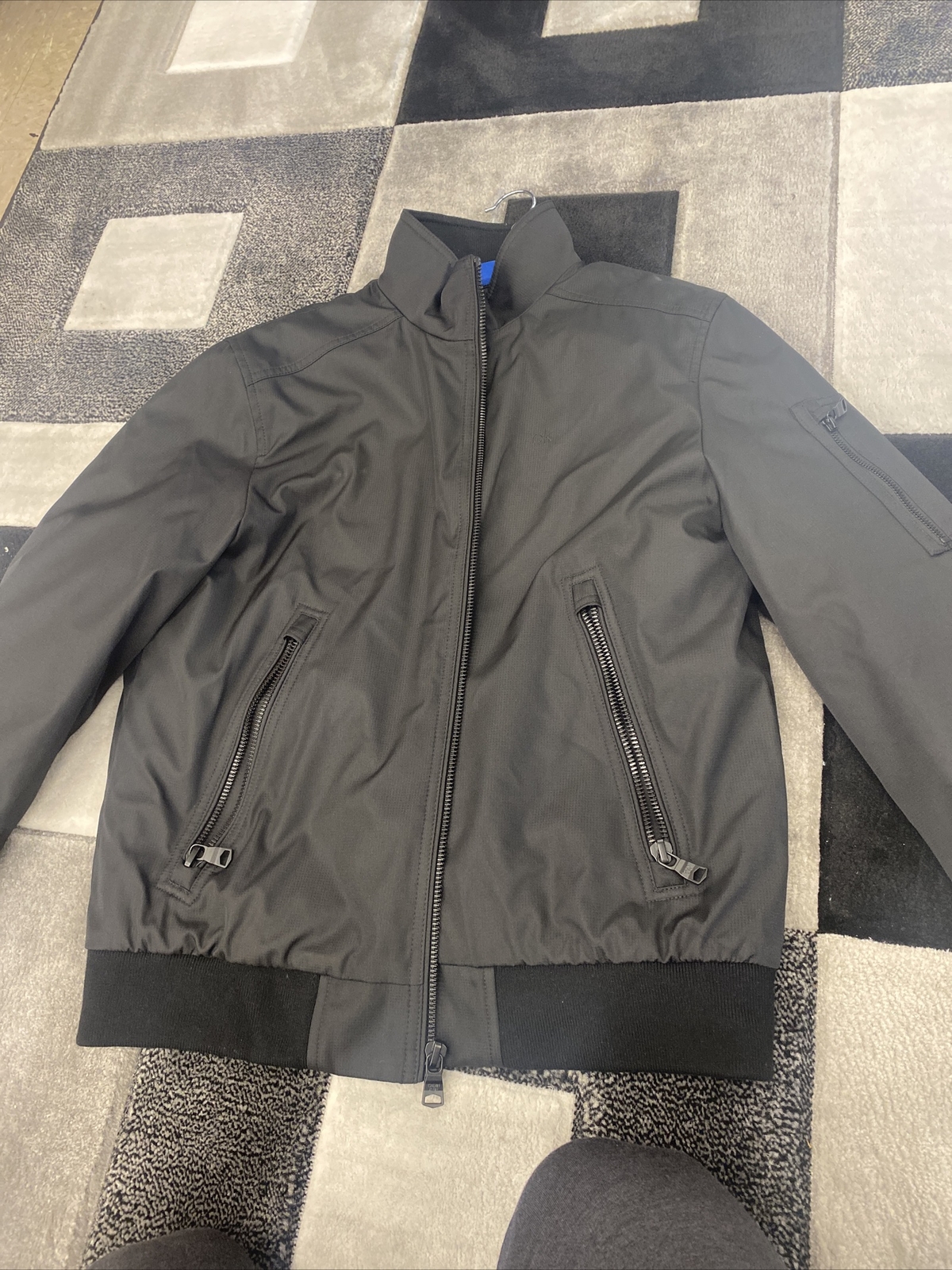 Calvin Klein Men's Black Ripstop Full-Zip Bomber Coat Jacket Size M MSRP $195 image 8
