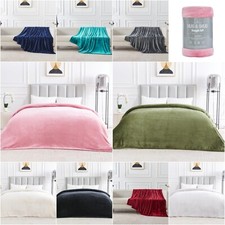 Ultimate Flannel Throw Warm Cosy Fleece Blanket Sofa Sette Bed Travel Throw Over