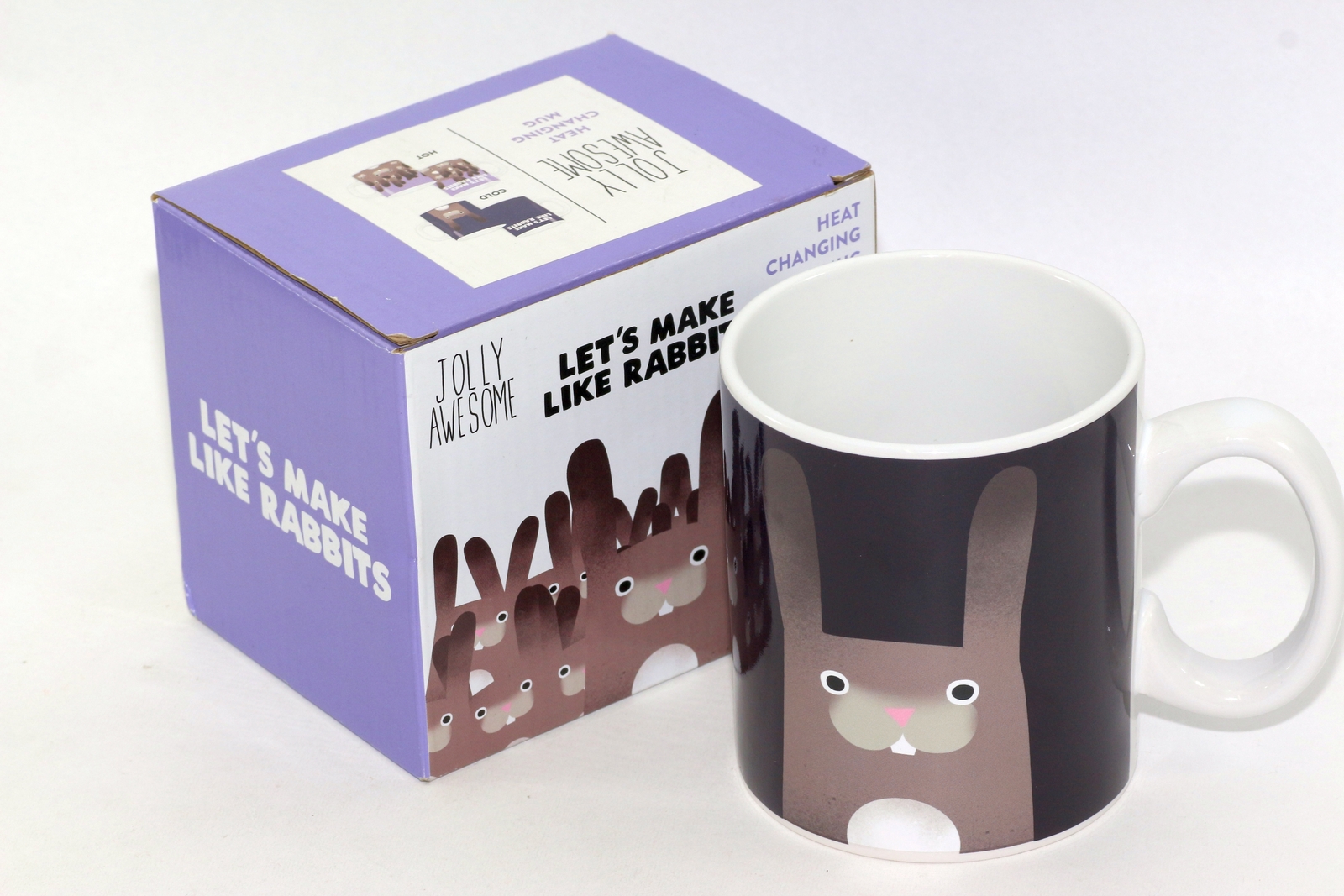 Jolly Awesome Heat Changing Lets Make Like Rabbits Mug - Bunnies Appear When Hot