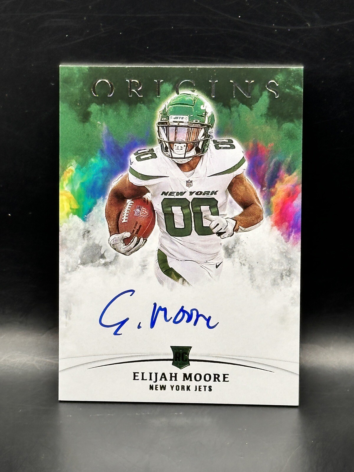 2021 PANINI ORIGINS ELIJAH MOORE RC ON CARD AUTO NEW YORK JETS Cleveland Browns