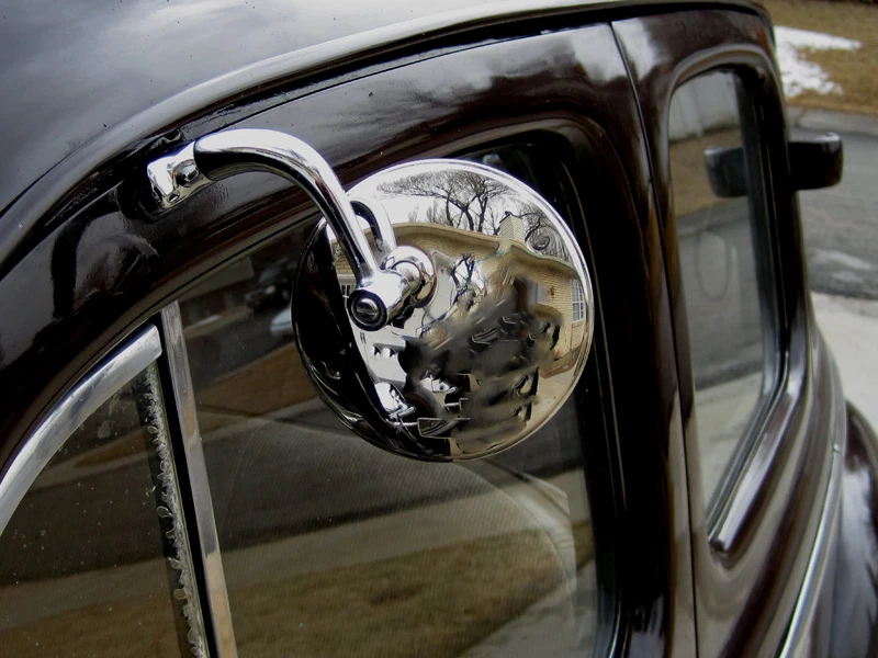 4" Stainless Steel CLASSIC CAR Clamp Clip On Peep Overtaking Mirror Like Chrome - Image 4 of 4