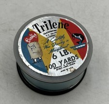 VTG Berkley Trilene 6lb Monofilament Line Spool 100 Yards Bass Logo 1960 New
