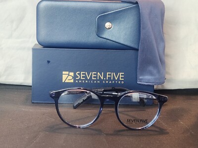 New Men's  Seven.Five Eyeglass Frame Adams Blue Plastic 50-20-145 USA