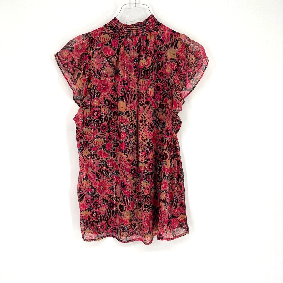 Blusa ALC Top Mujer 10 Rosa Floral Manga Acampanada Femenina Carrera Coqueta Foto 2 de 4