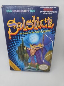 Solstice: The Quest for the Staff of Demnos Nintendo NES Complete w/Poster CIB