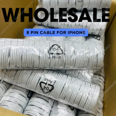 1-1000 Bulk Lot USB Cable 3Ft 6Ft For Apple iPhone 14/13/12/11/8 Charger Cord