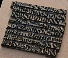 Bookbinding Brass Type set 0.31" embossing gold finishing bookbinder gilding ..