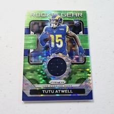 2021 Panini Prizm Football "Tutu Atwell" Green Pulsar Patch Rookie Card RG-20