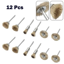12pcs/Set Wire Brushes Kit Bowl Type 15mm Straight Type 8mm T Type 22mm