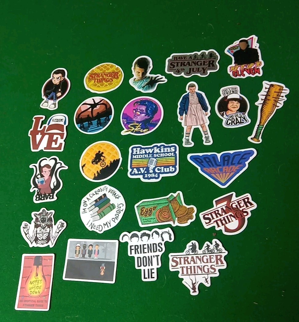 23 Stranger Things Stickers Decals. Exact Ones In Pic. For Laptop