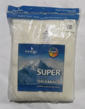 Indera Super Heavyweight Full Cut Thermal Crew Top white Small 34-36