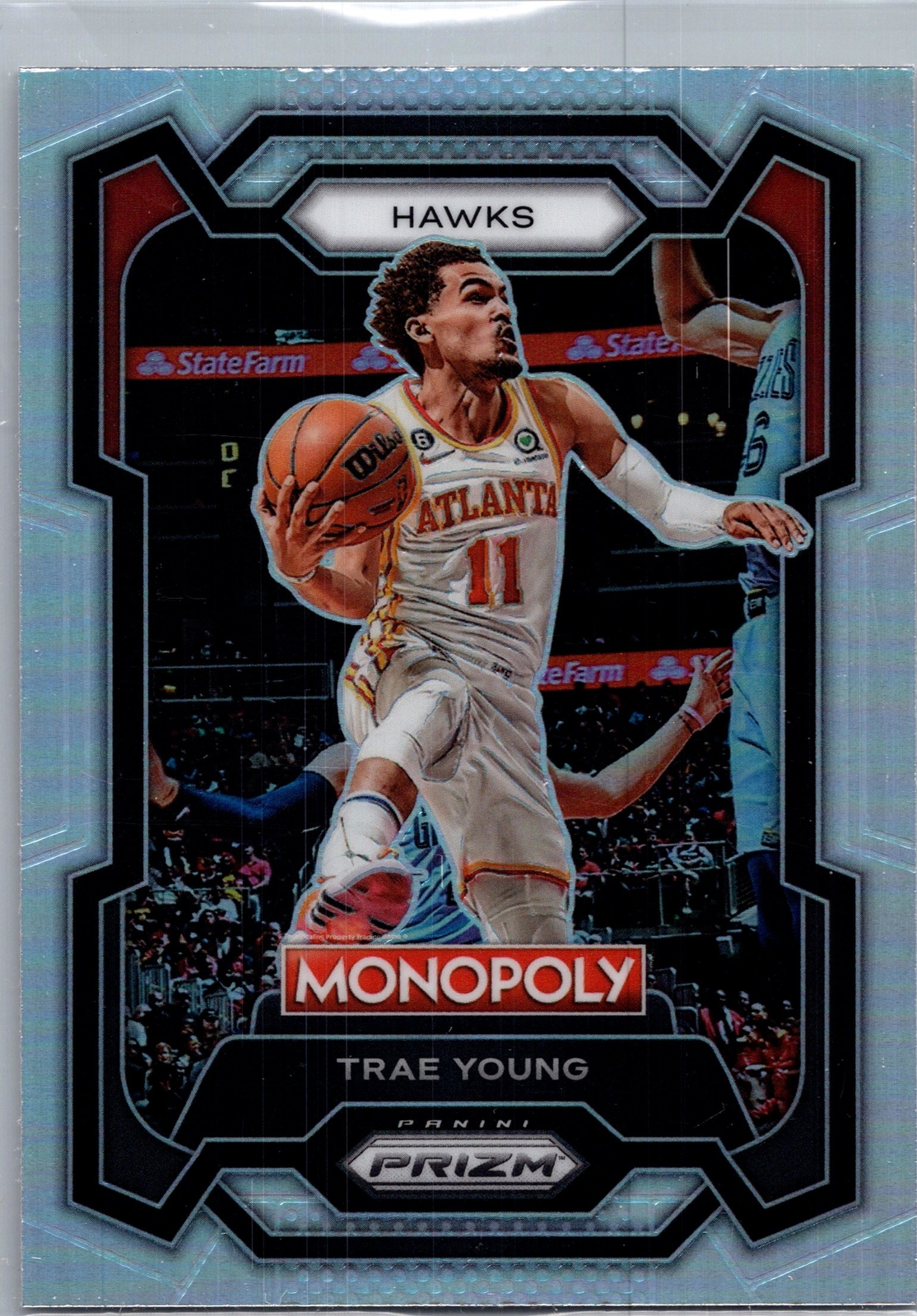 2023-24 Panini Prizm Monopoly #4 Trae Young Silver