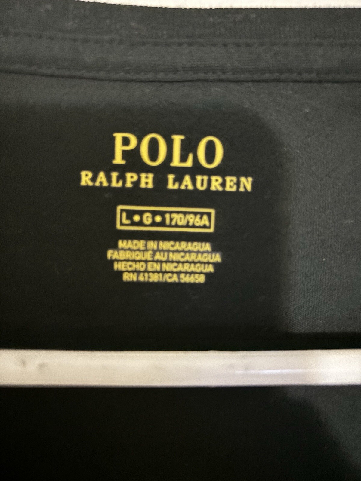 Polo Ralph Lauren camicia uomo grande vestibilità classica scollo a V T nero rosso pony casual