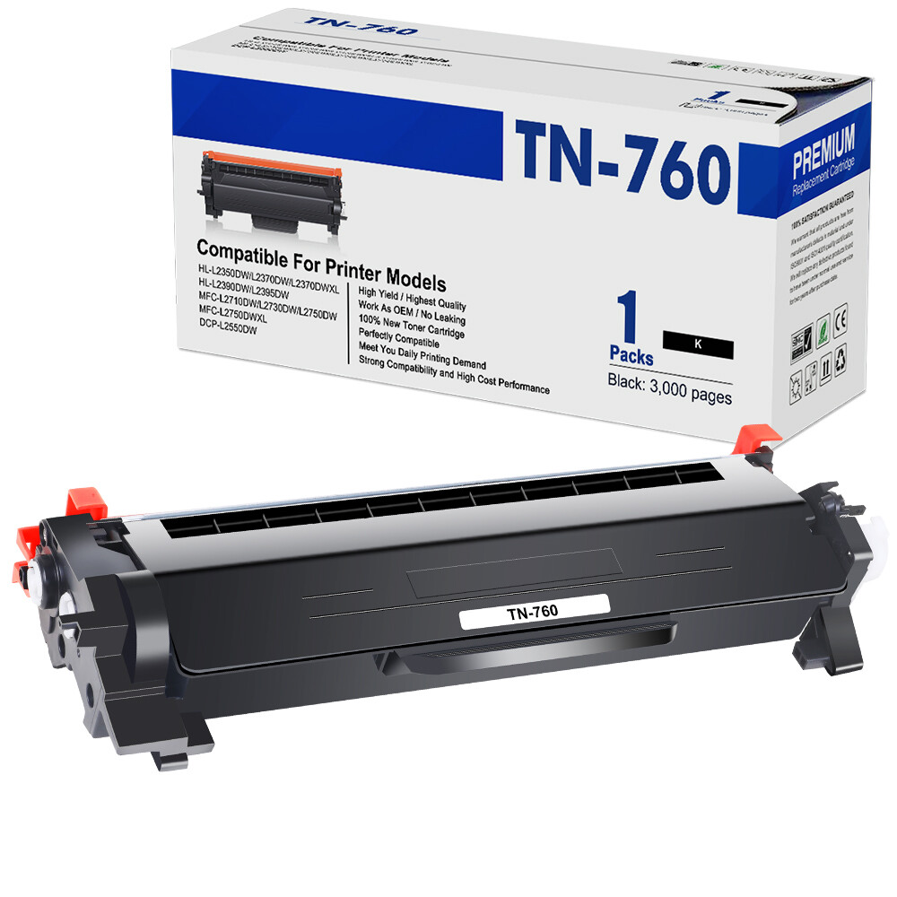 1PK TN760 Cartuccia Toner Per Brother MFC-L2710DW HL-L2395DW DCP - Foto 7