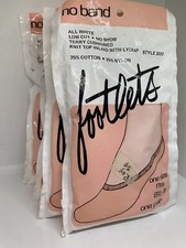 Vtg. 1984 Footlets OS 81/2-11 Style 2037 All White Lot Of 4 Packs Socks