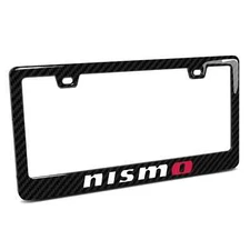 Nissan NISMO Black Real 3K Carbon Fiber Finish ABS Plastic License Plate Frame