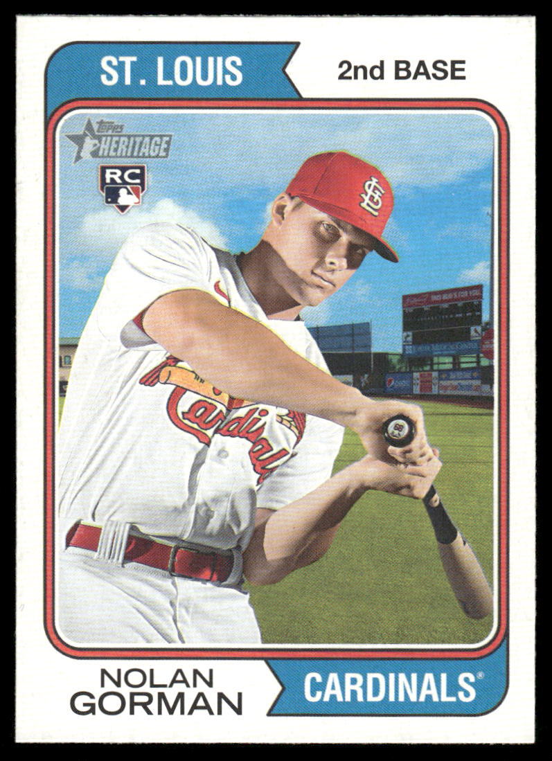 2023 Topps Heritage #19 Nolan Gorman RC - NM+