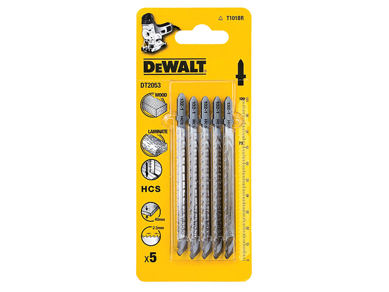 DEWALT HCS Wood Jigsaw Blades Pack of 5 T101BR DEWDT2053QZ eBay