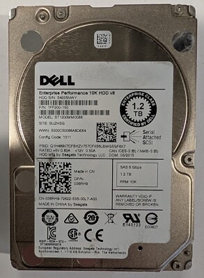 Dell ST1200MM0088 1.2TB 10K RPM SAS 2.5'' SFF Enterprise HDD - 36RH9