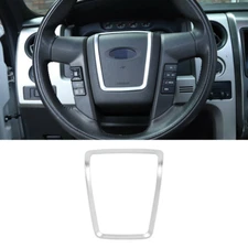 Car Steering Wheel Cover Trim Frame for Ford F150 2009-2014 Accessories Sliver