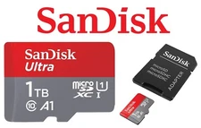 SanDisk 1TB Ultra microSDXC UHS-I Memory Card With SD Adapter– 150MB/s