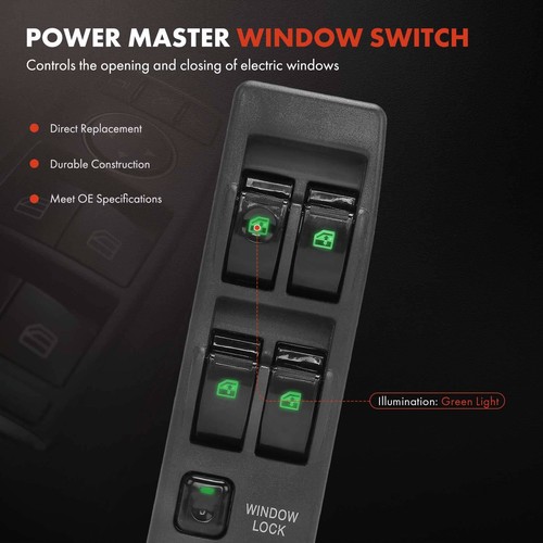 Interruptor de ventana eléctrica izquierdo conductor delantero para Mitsubishi Montero 1990-2003 MR753373 - Imagen 3 de 8