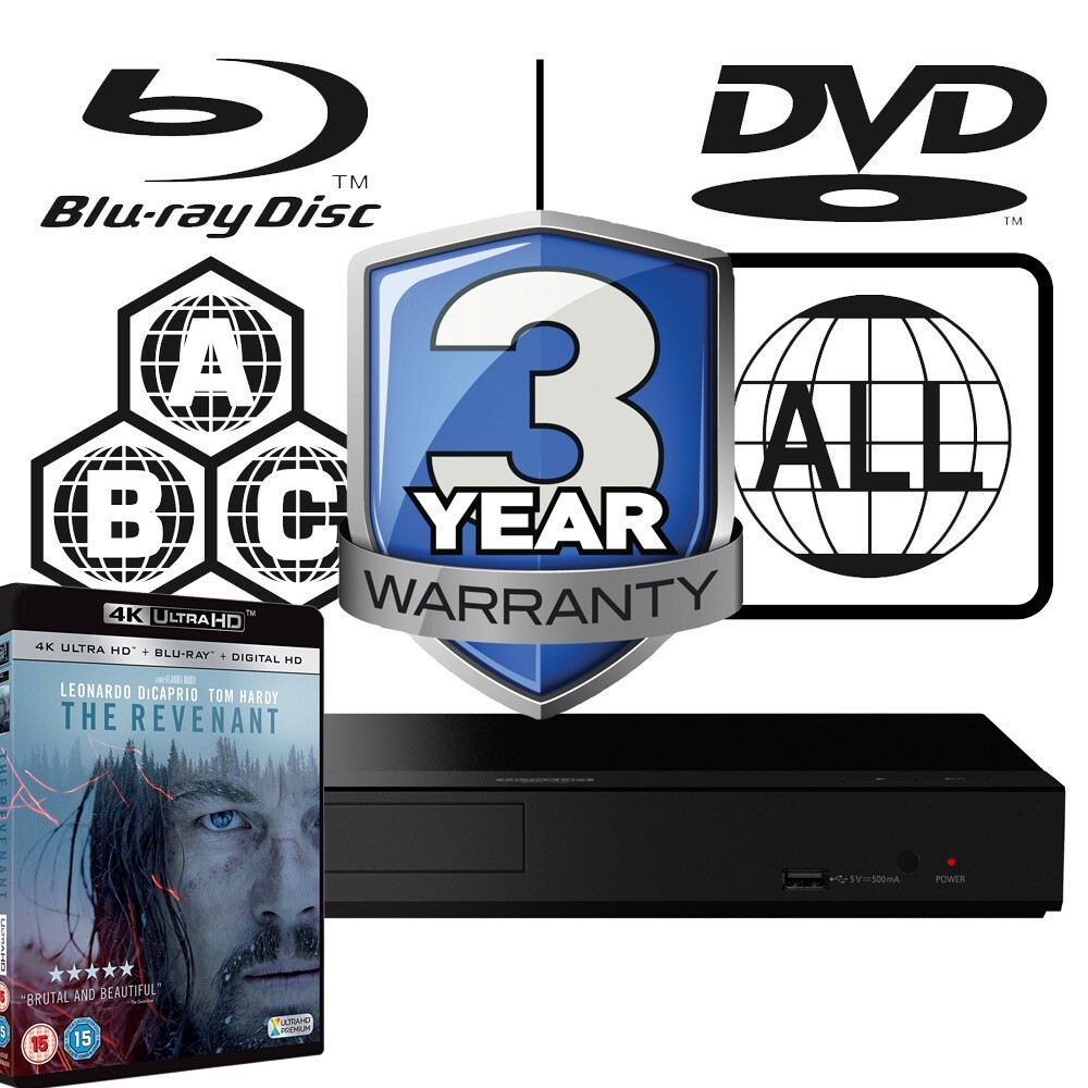 Panasonic Blu-ray Player DP-UB150 All Zone MultiRegion 4K & The Revenant UHD