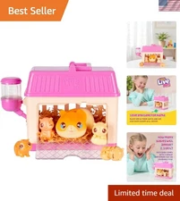 Interactive Hamster Toy Playset with Surprise Babies & 20+ Sounds for Kids