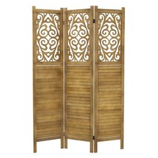 Paravent Raumteiler Faltbare Trennwand 3 Teile Holz Raumtrenner Sichtschutzwand