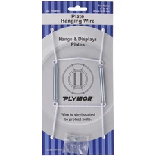 Plymor White Vinyl Finish Wall Mountable Plate Hanger (For Plates 8" - 10")