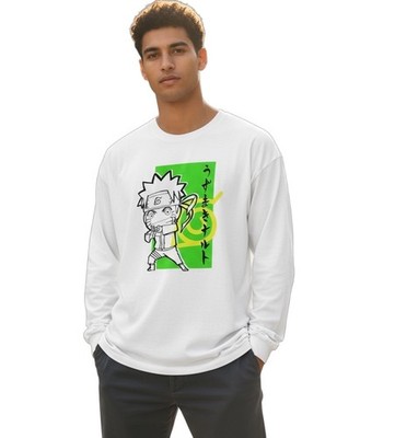 Naruto Shippuden Ripple Junction Anime Graphic T-Shirt Long Sleeve Men s 2XL