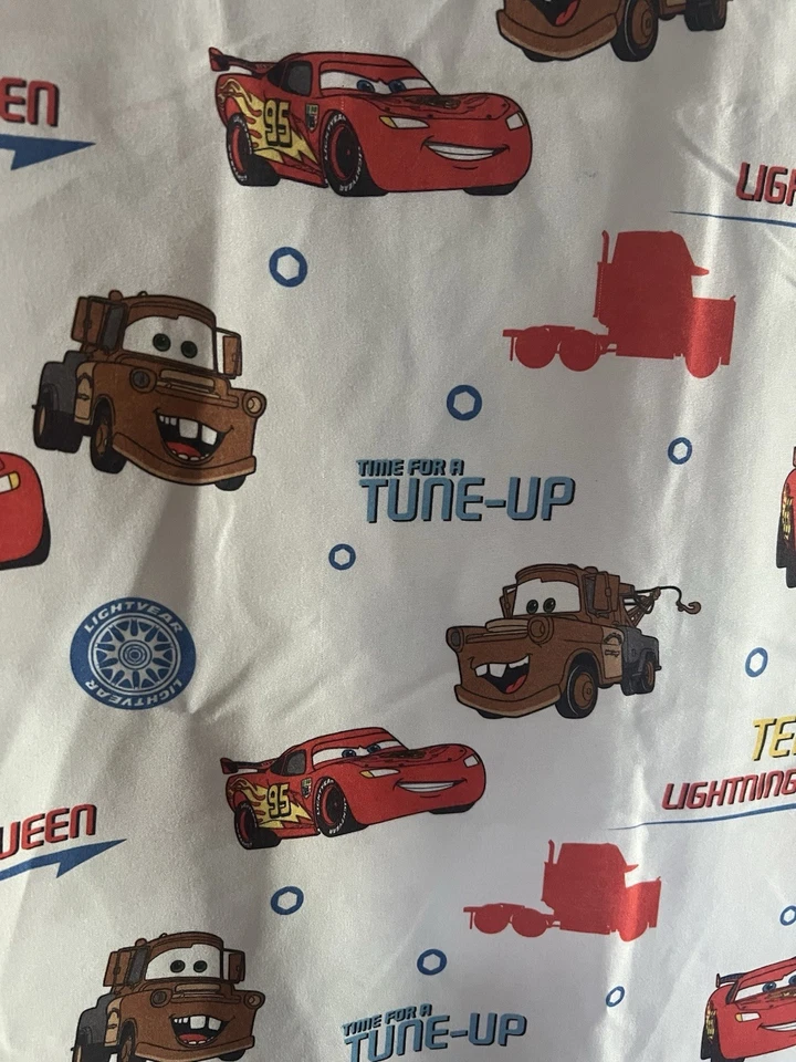 *WOW* Disney Pixar CARS Team McQueen Microfibra Cuna Niño Cama Sábana Plana, C12 Foto 2 de 4